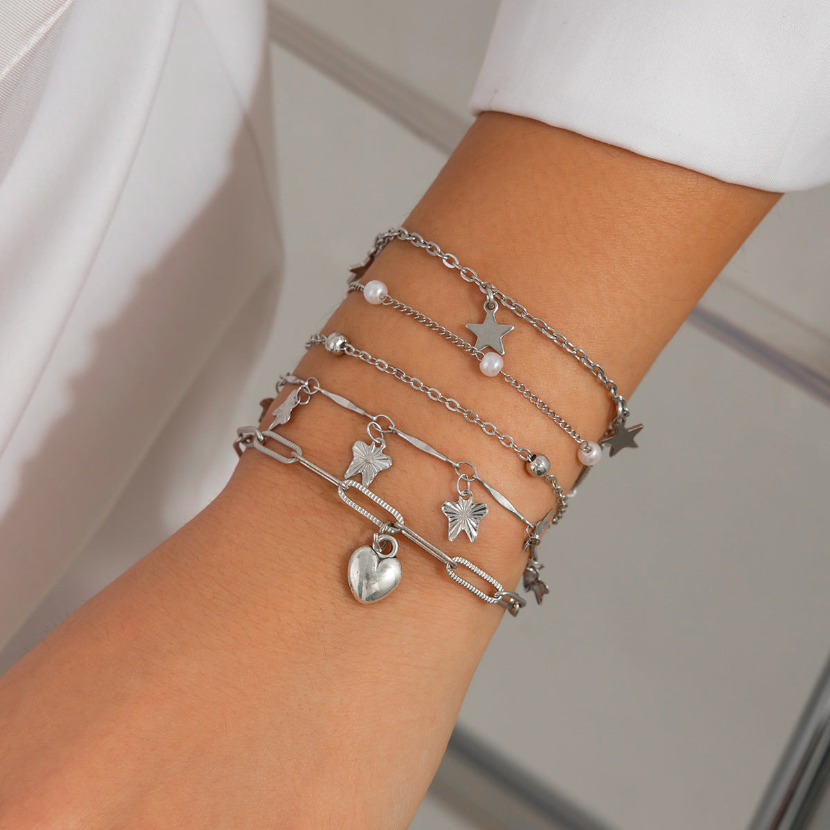 Planderful Pearl Bead Bracelet Vienna Verve Personalized Love Star Pendant For Women