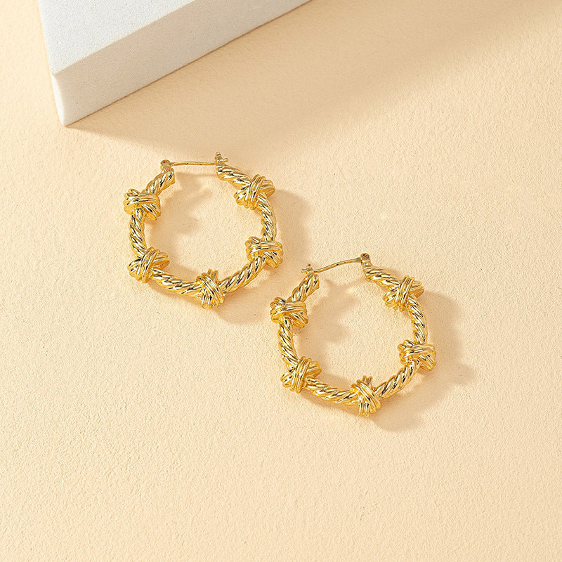 Fried Dough Twists Inspired Earrings Wholesale - Vienna Verve Collection