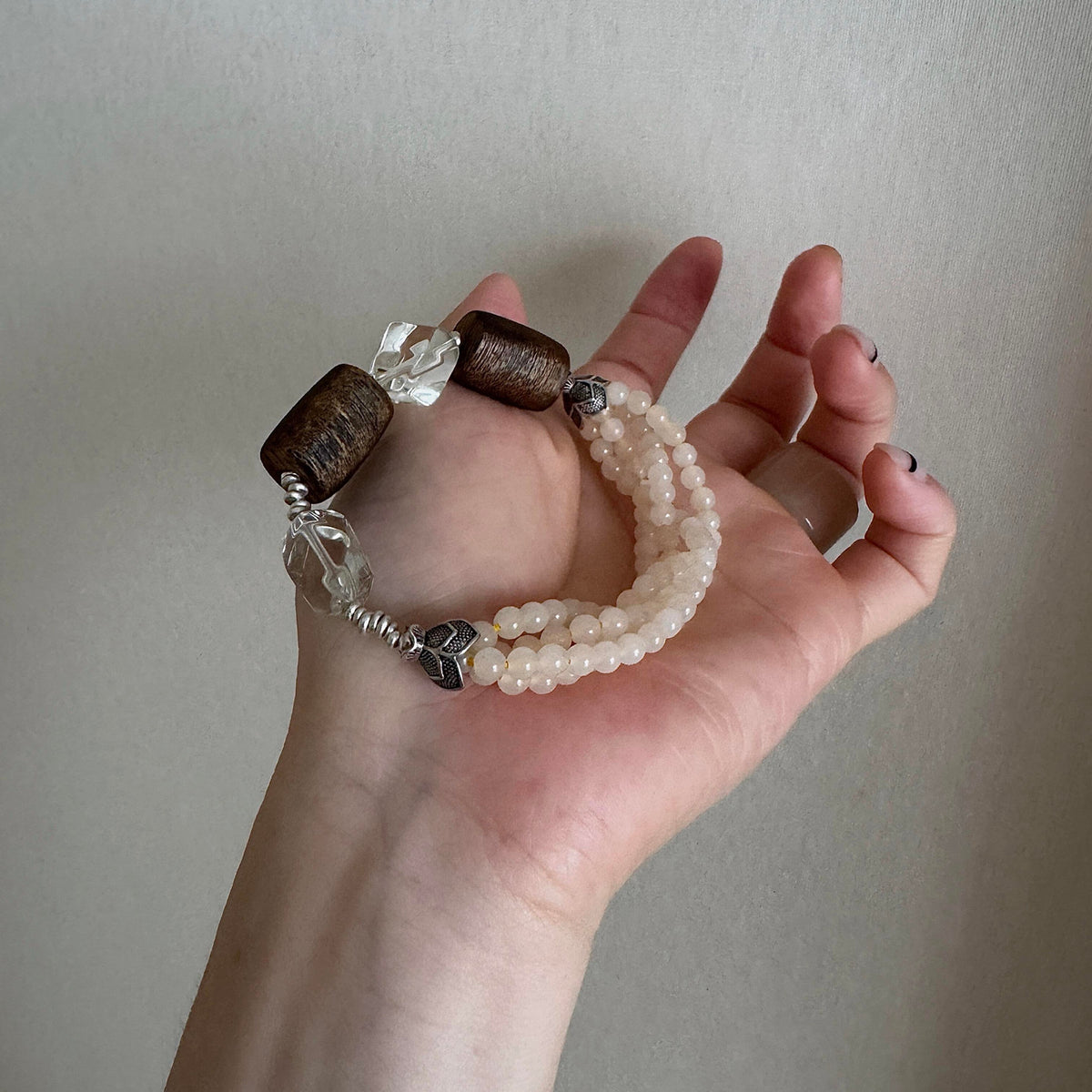 Hetian Jade Agarwood Crystal Bracelet