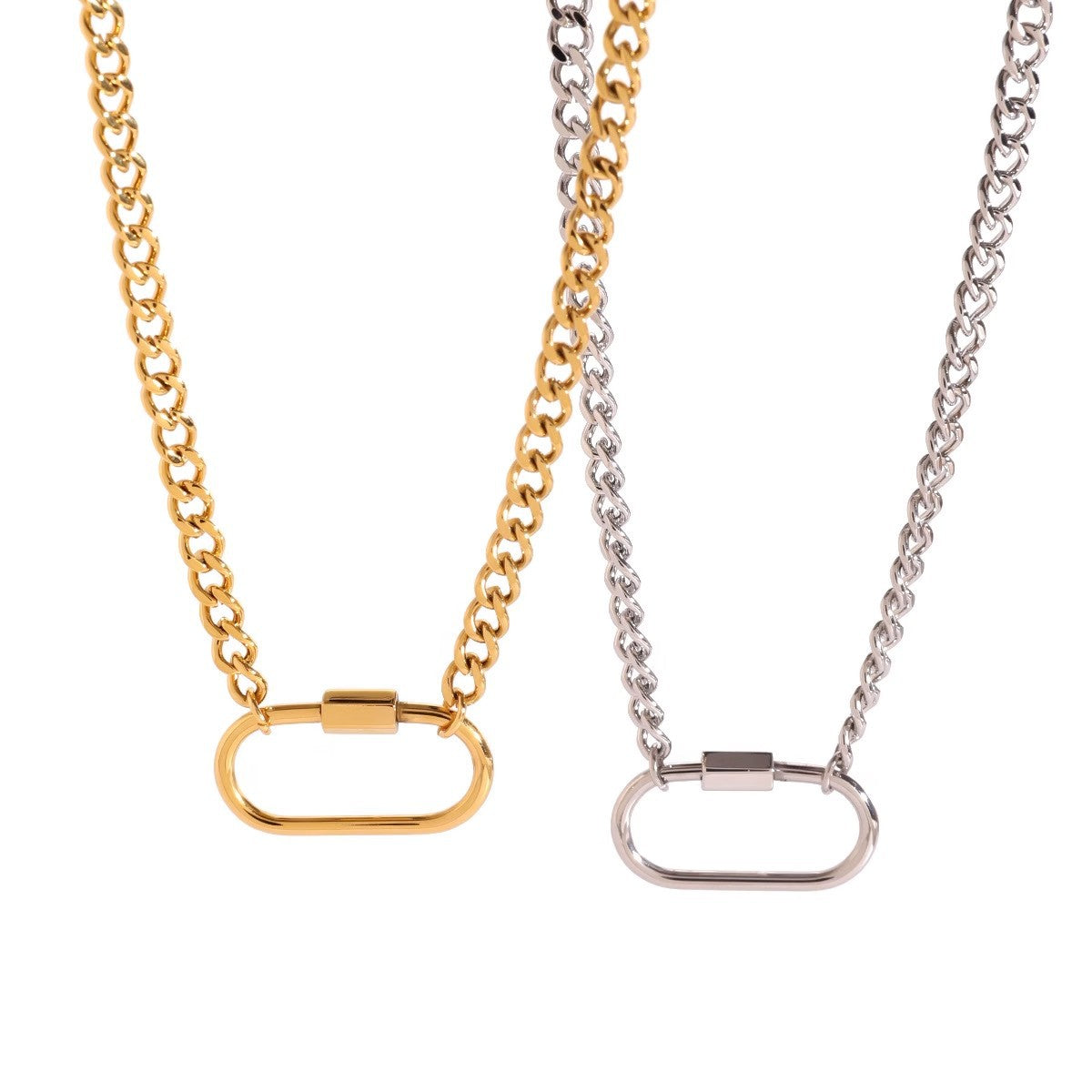 Planderful Jewelry Geometric Buckle Necklace