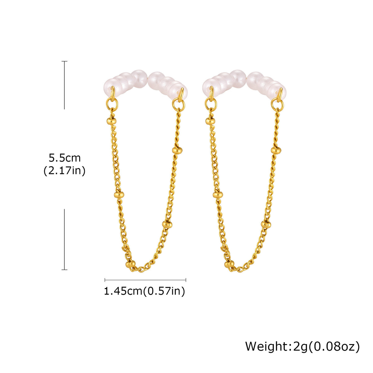 Stainless Steel Pearl Earrings