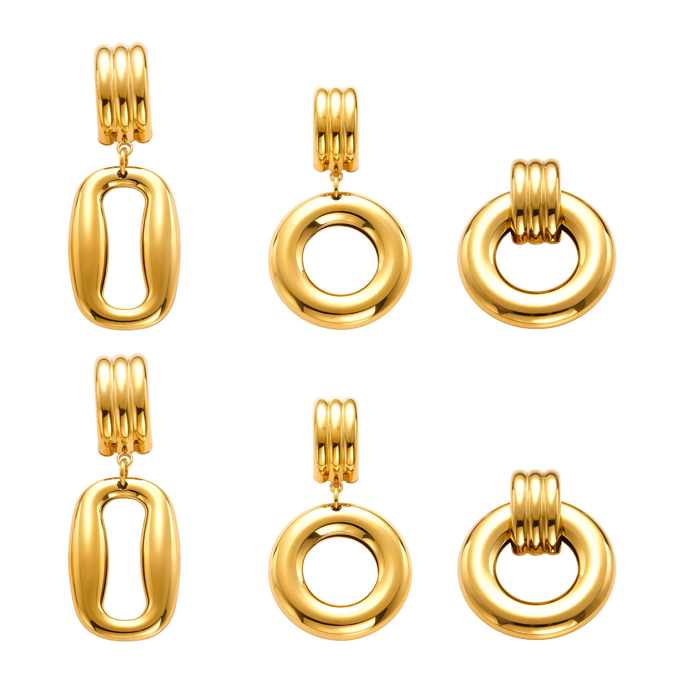 Planderful Eco Friendly Two Color Geometric Earrings Ladies