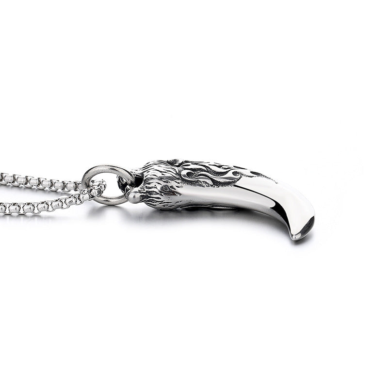 Steel Necklace – Luxury Wolf Tooth Necklace
