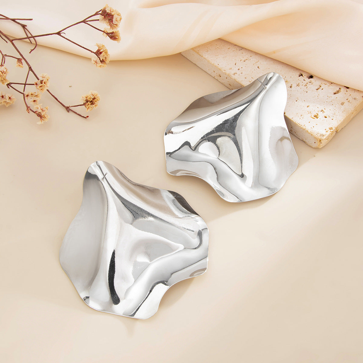 Planderful Liquid Metal Waterdrop Earrings Geometric Statement For Modern Women Vienna Verve