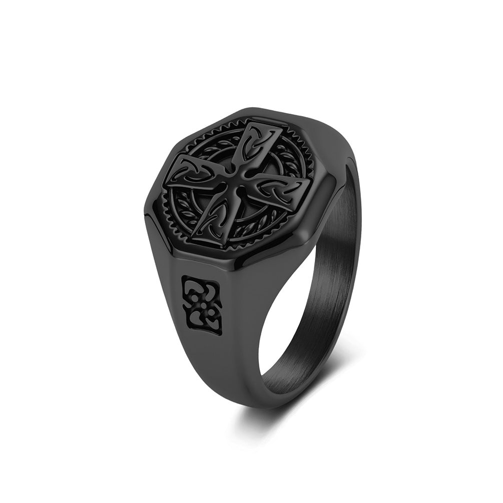 Celtic Knot Cross Vintage Stainless Steel Ring for Men