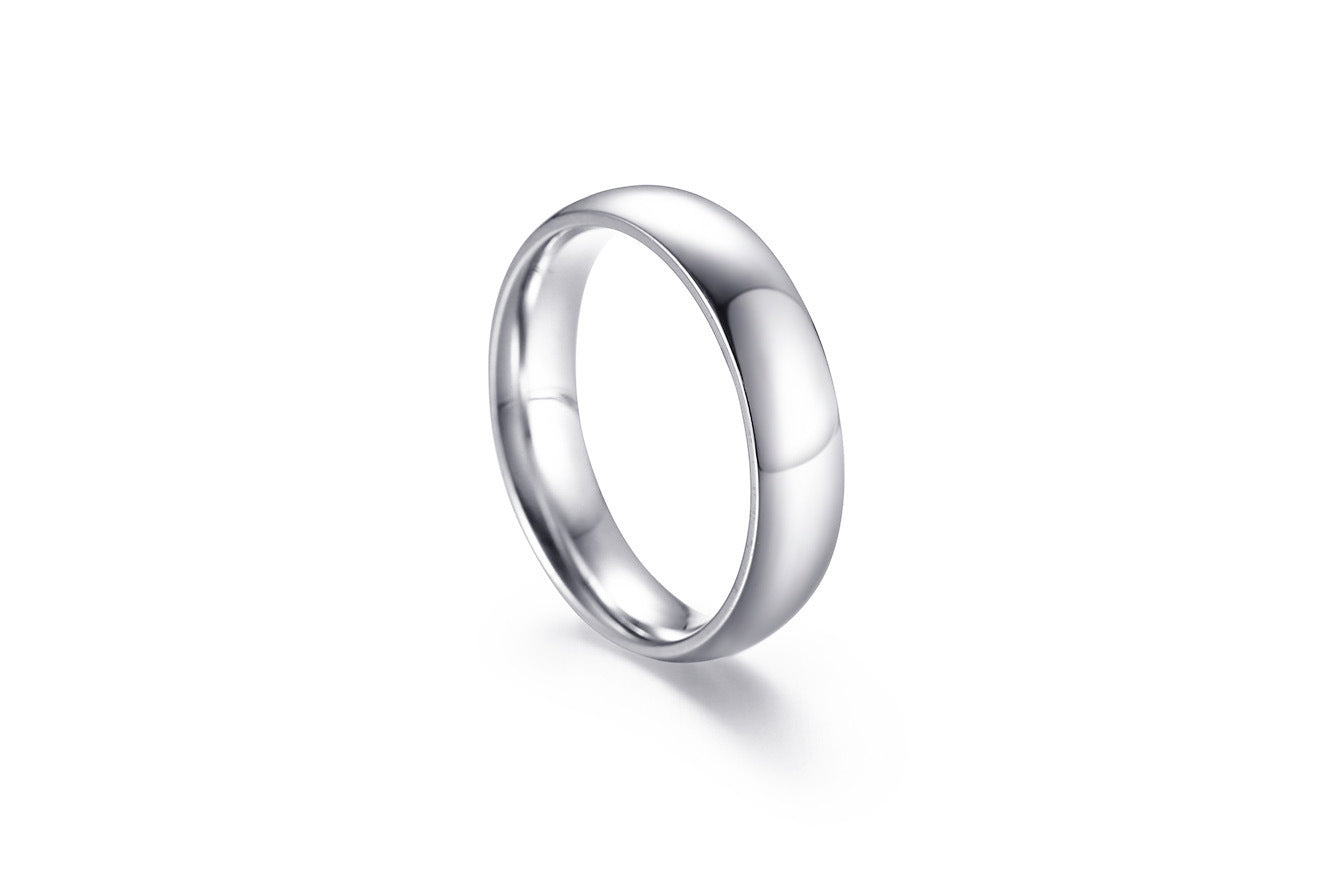 Graduation Plain Ring Titanium Steel Ring 5MM for Men