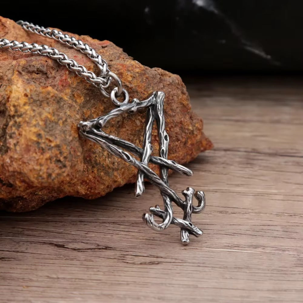 Vintage Star Stainless Steel Men's Pendant Necklace