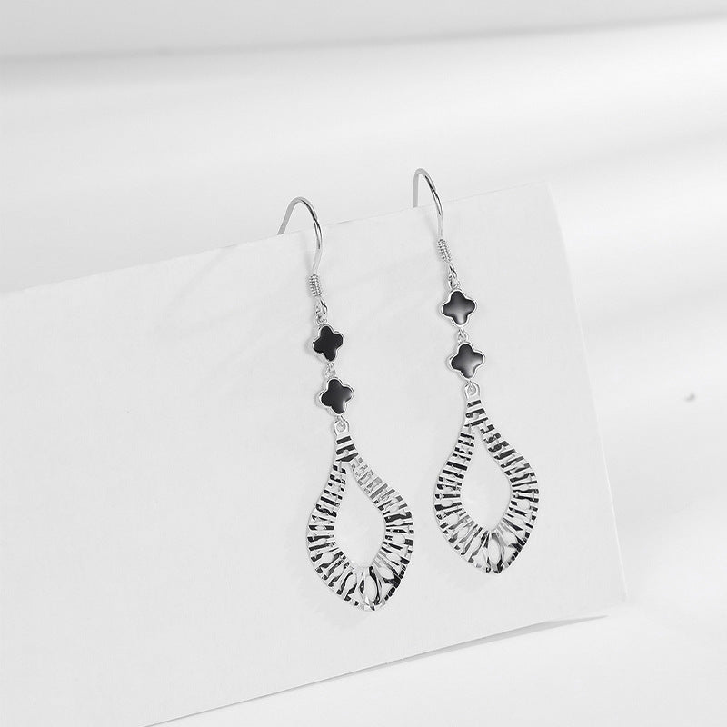 Clover Korean 925 Sterling Silver Women's Earrings