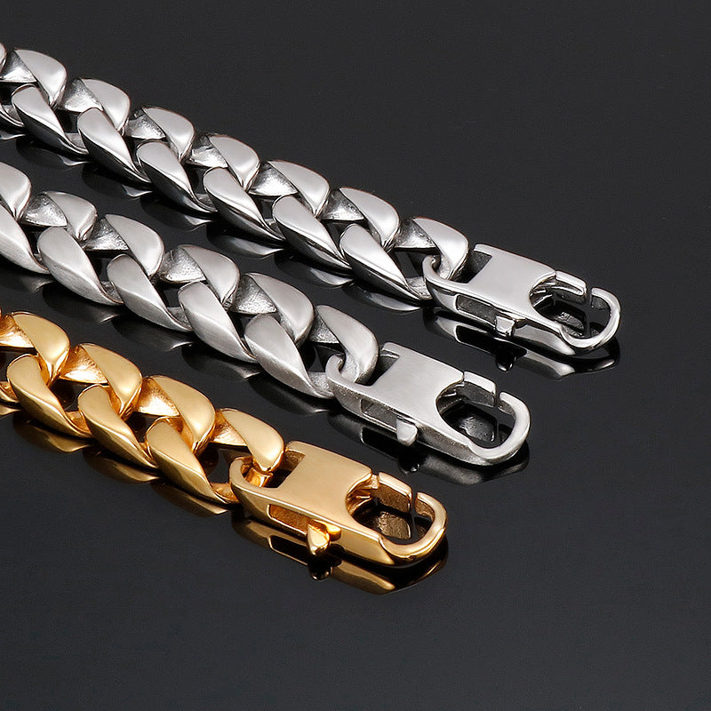Stainless Steel Titanium Steel Grinding Necklace, Rock