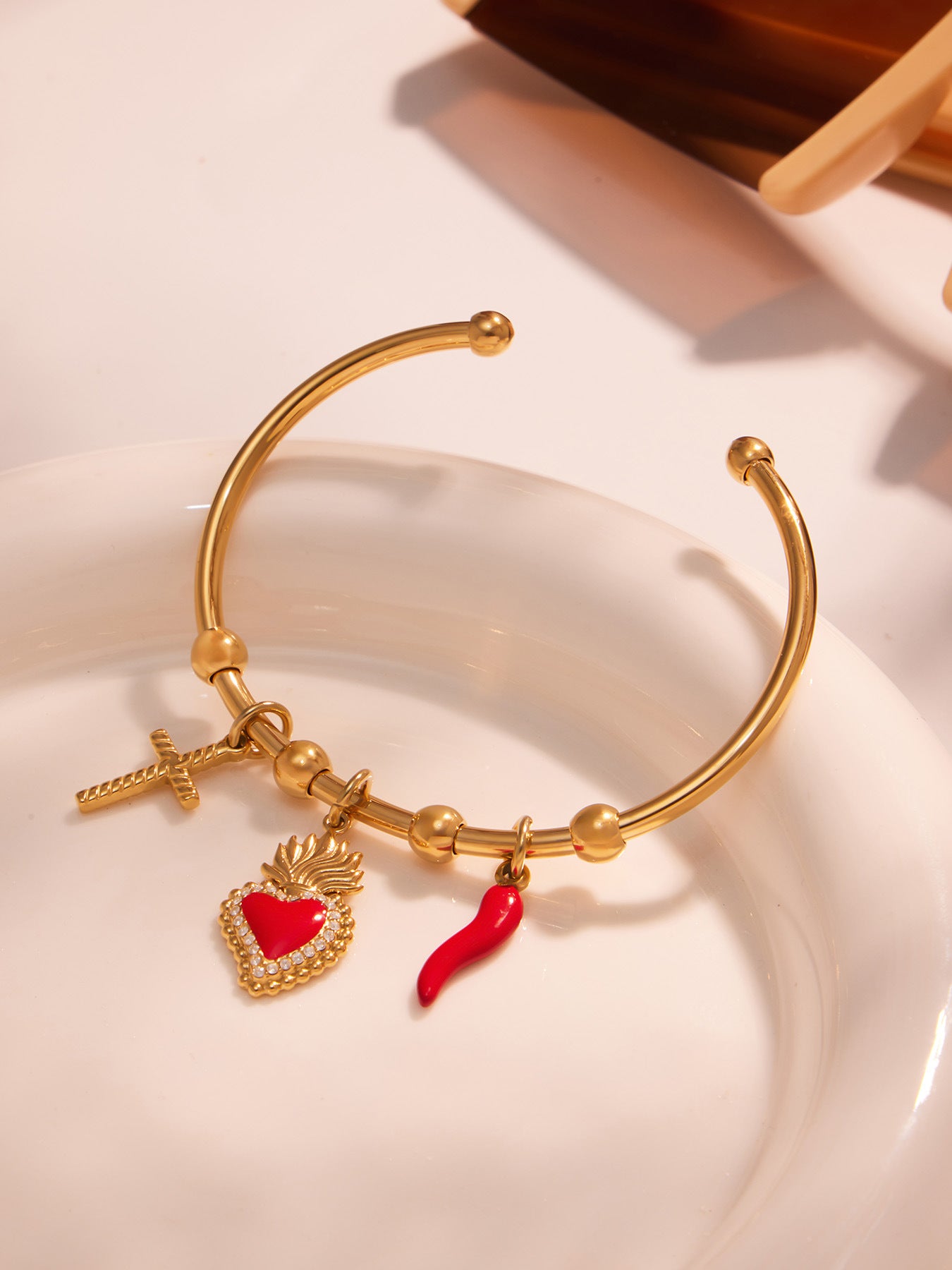 Planderful Handmade Geometric Opening Bracelet For Women