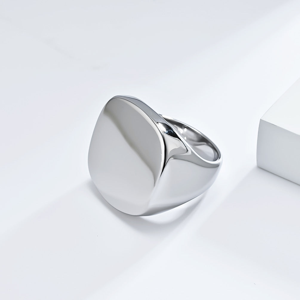 Europe And The United States Stainless Steel Smooth Ring Fashion Accessories For Men