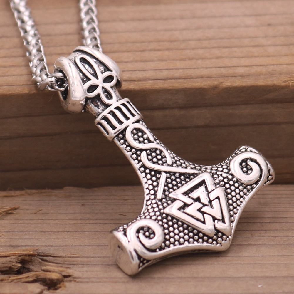 Norse Legacy Thor's Hammer Necklace - Mythical Viking Amulet Jewelry