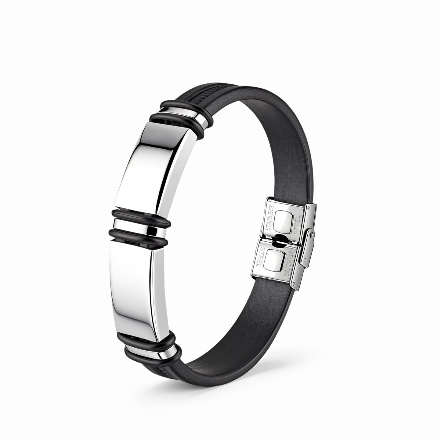 Planderful Everyday Genie Two Tone Stainless Steel Bracelet For Men Unisex Glossy Finish Premium Accessory