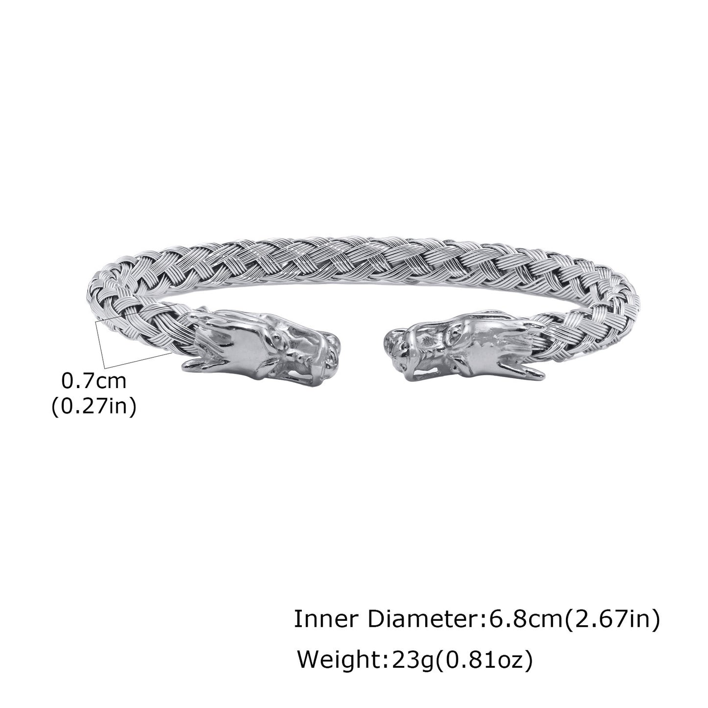 Planderful Titanium Steel Dragon Bracelet For Men Hip Hop