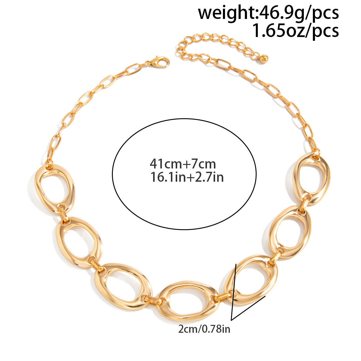 Minimalist Button O-Link Necklace