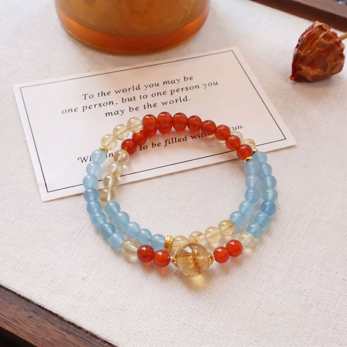 Aquamarine Crystal Bracelet