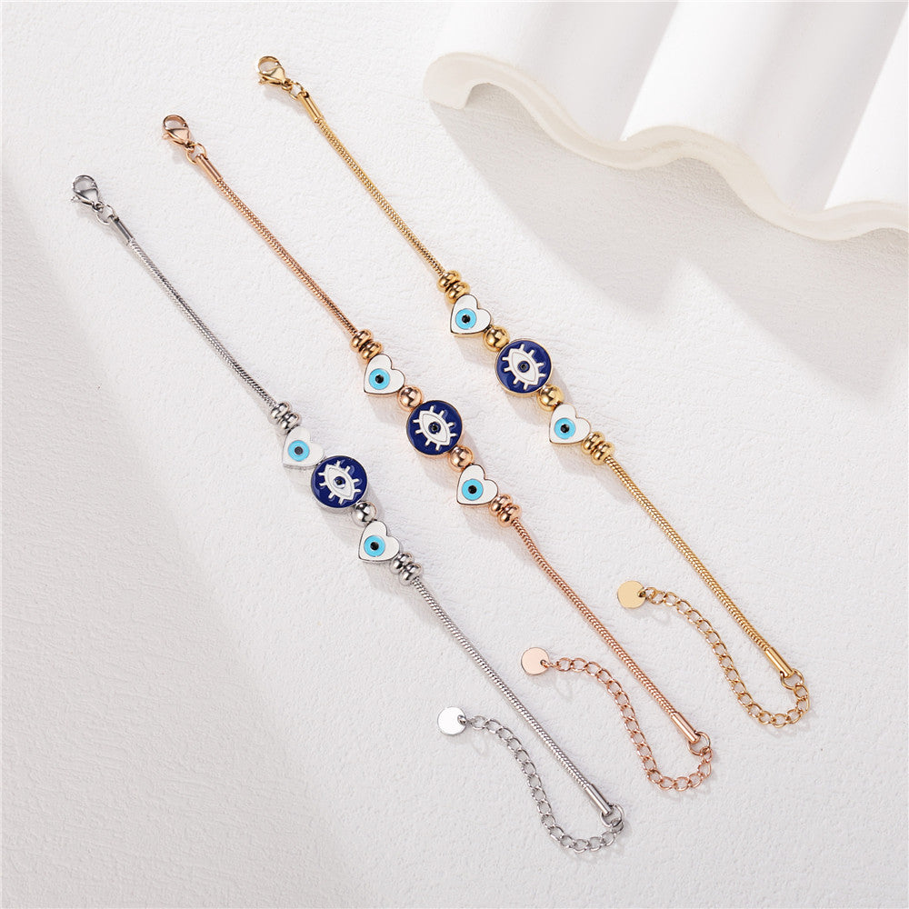 Planderful Omniscient Eyes Titanium Steel Bracelet For Women Protection Jewelry Everyday Genie Collection