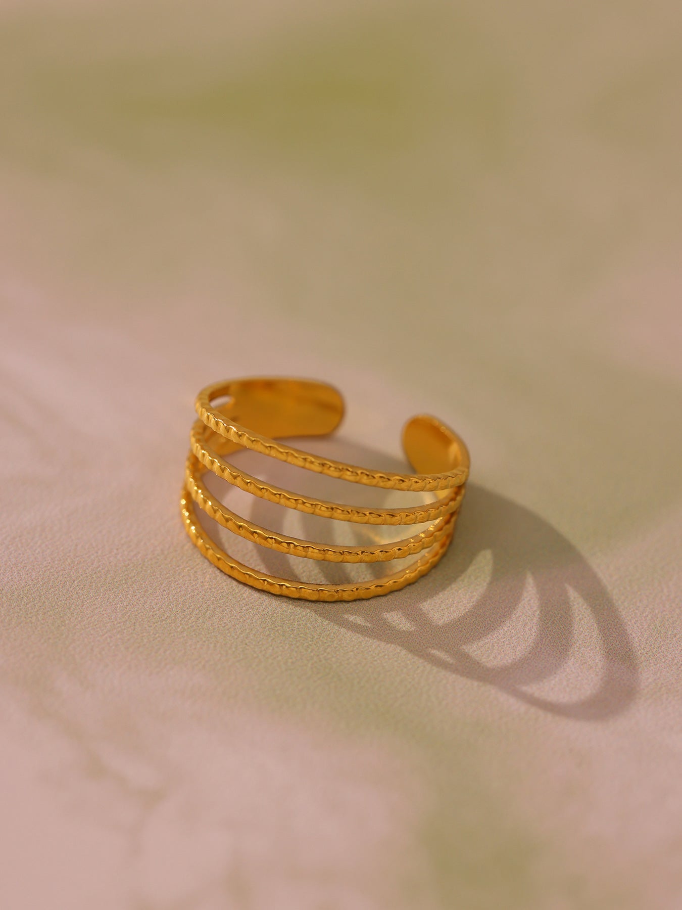 Planderful Geometric Stylish Ring 18K Gold Plated For Women