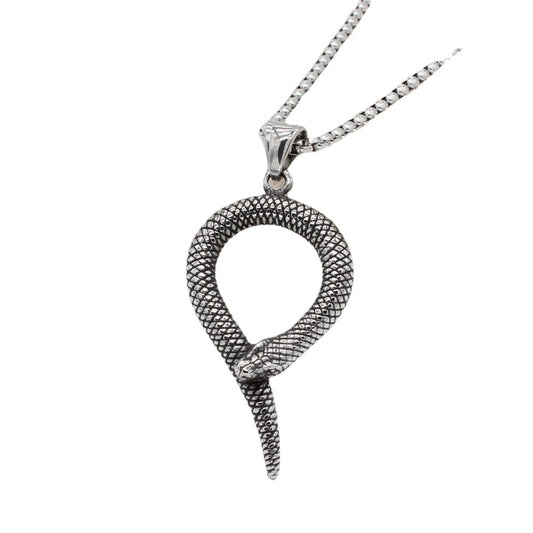 Personalized Retro European American Style Snake Pendant Titanium Steel Unisex Necklace Protection By Planderful