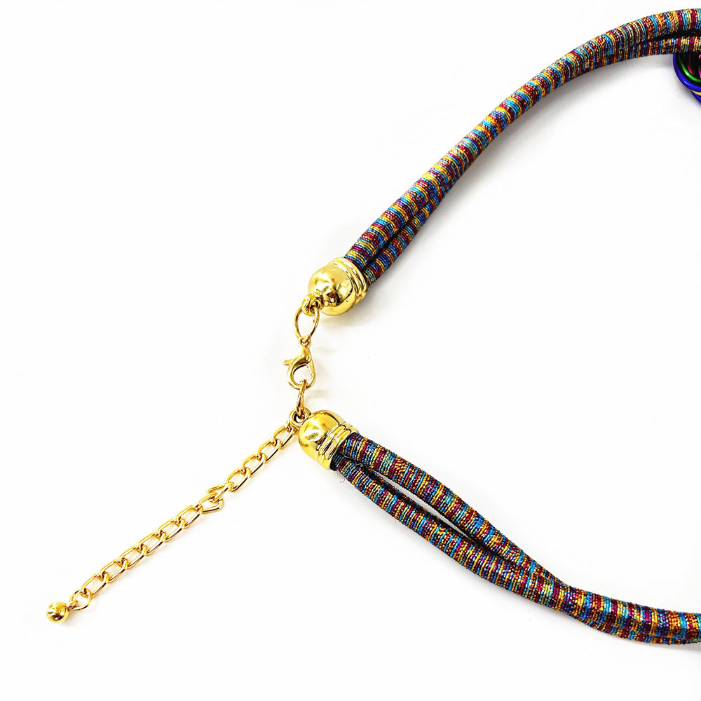 Planderful Savanna Rhythms Necklace and Earrings Set – Elegant Handmade Design