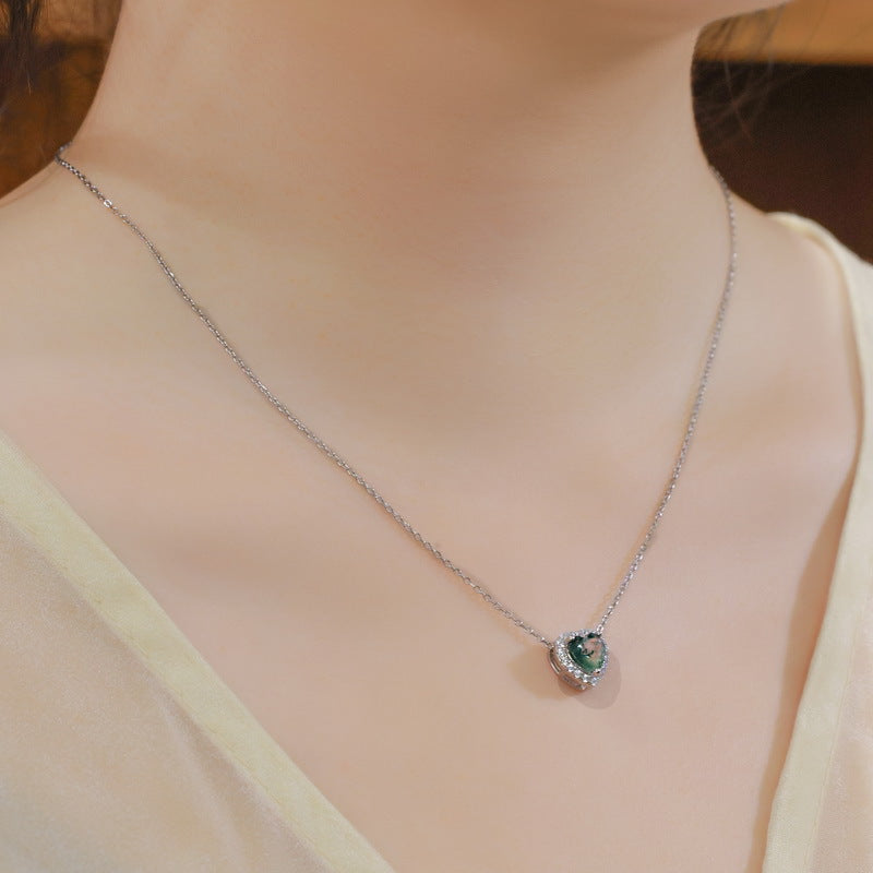 Planderful Jewelry Sterling Silver Agate Necklace For Women Elegant Everyday Luxury Gift