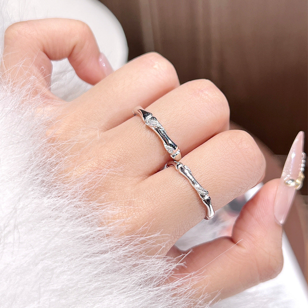 Bamboo Live S925 Sterling Silver Men's Ring