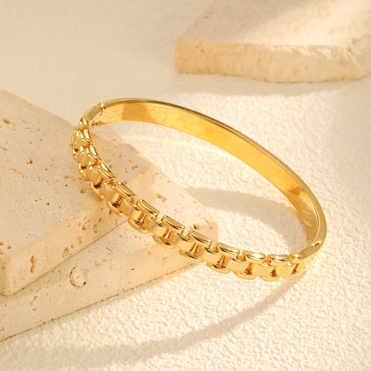 Gold-Plated Stainless Steel Bracelet for Women