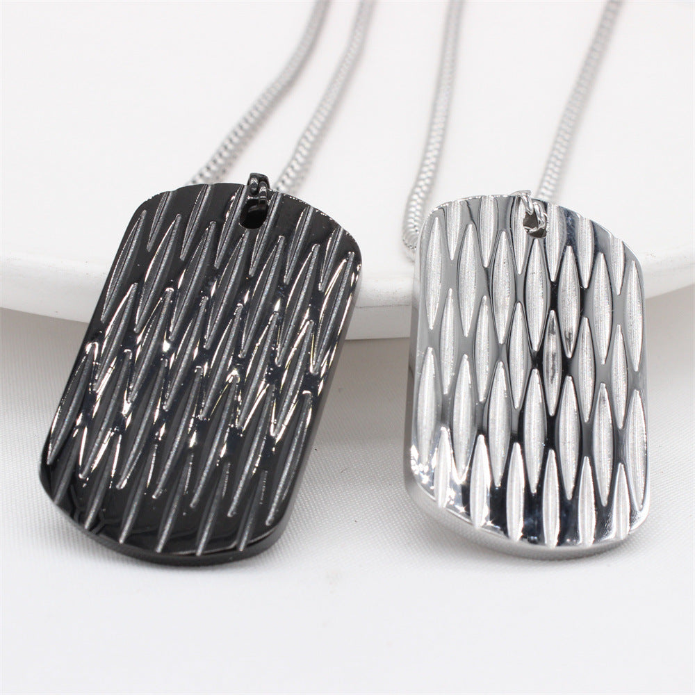 Durable Titanium Steel Pendant Unisex Military Style Minimalist Protection Statement For Men And Women Planderful