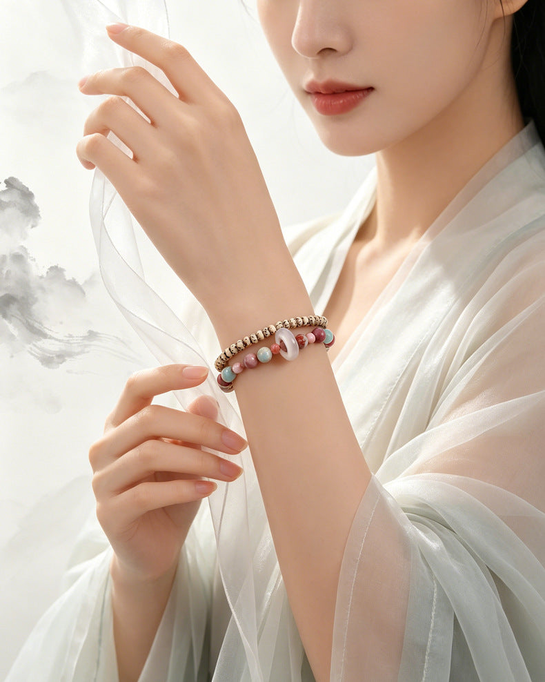 Agate Celestial Double-Wrap Bracelet
