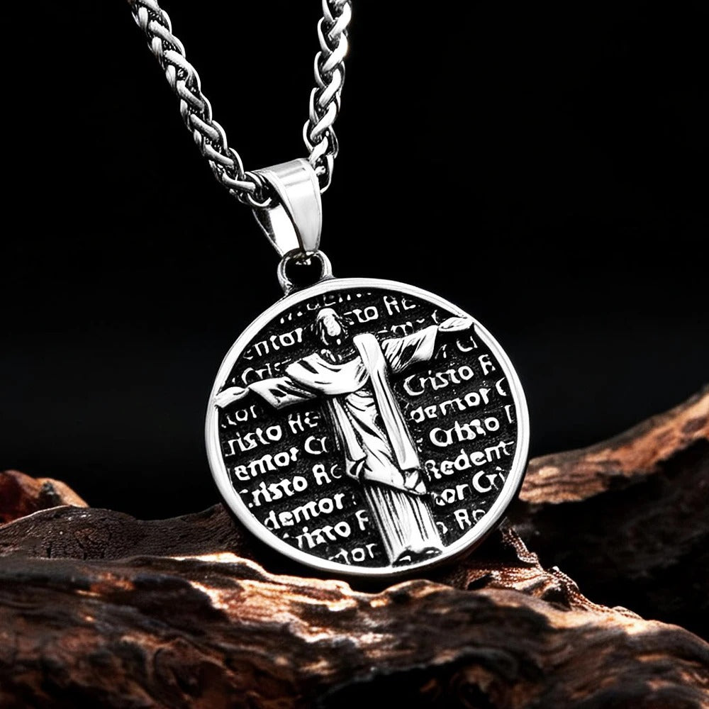 Punk Savior Stainless Steel Pendant Necklace