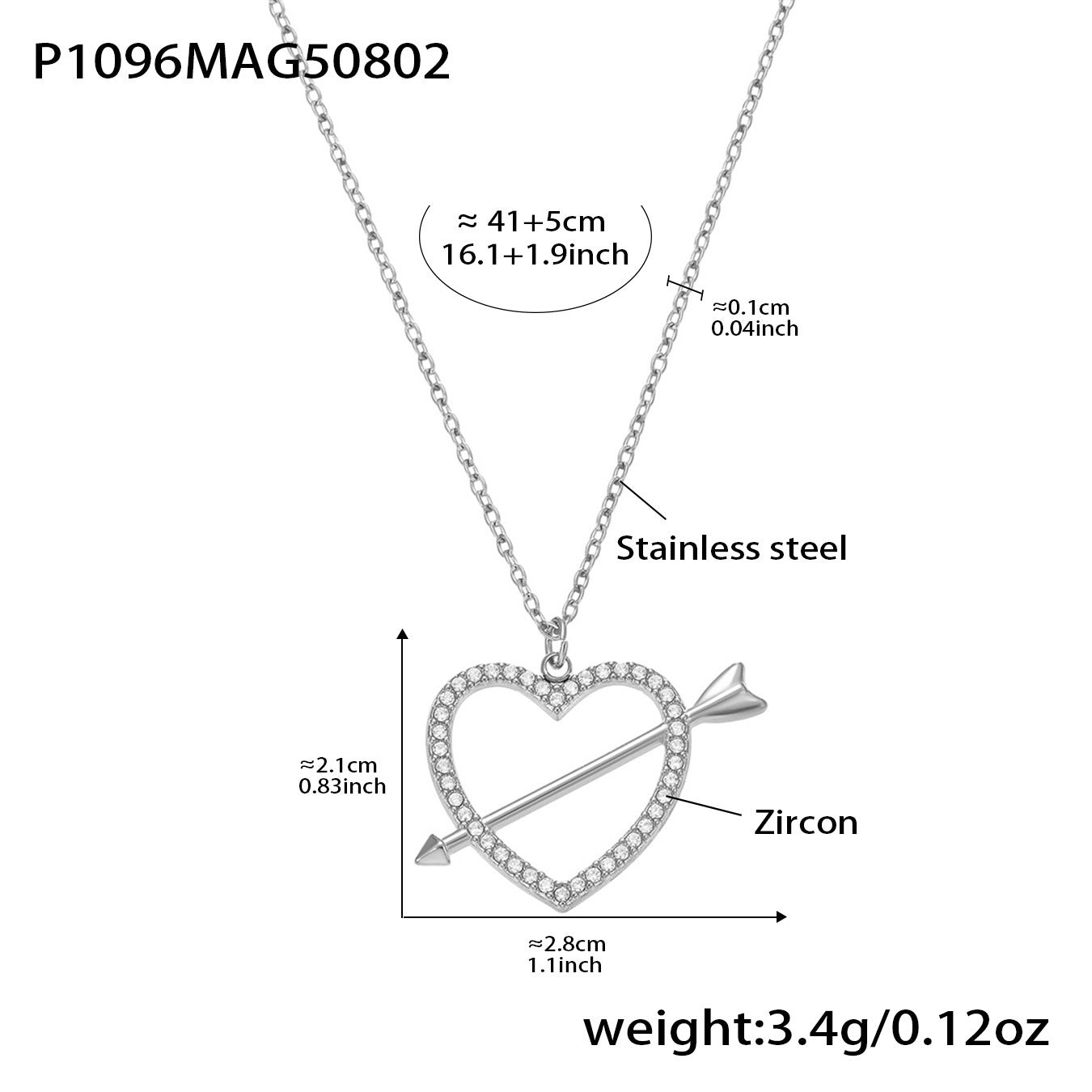 Planderful Collarbone Necklace Arrow Pendant For Women