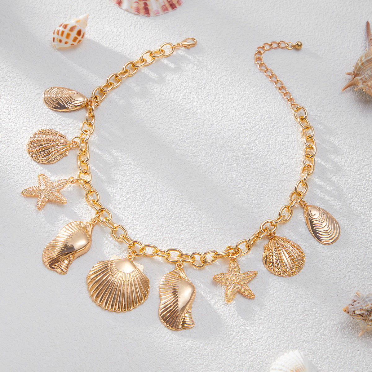Planderful Vienna Verve Necklace – Exaggerated Shell Design for Vacation Vibes