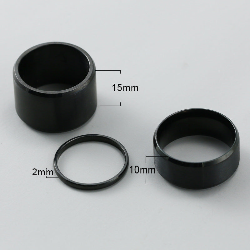 Stainless Steel Aperture Plain Ring Personalized Jewelry