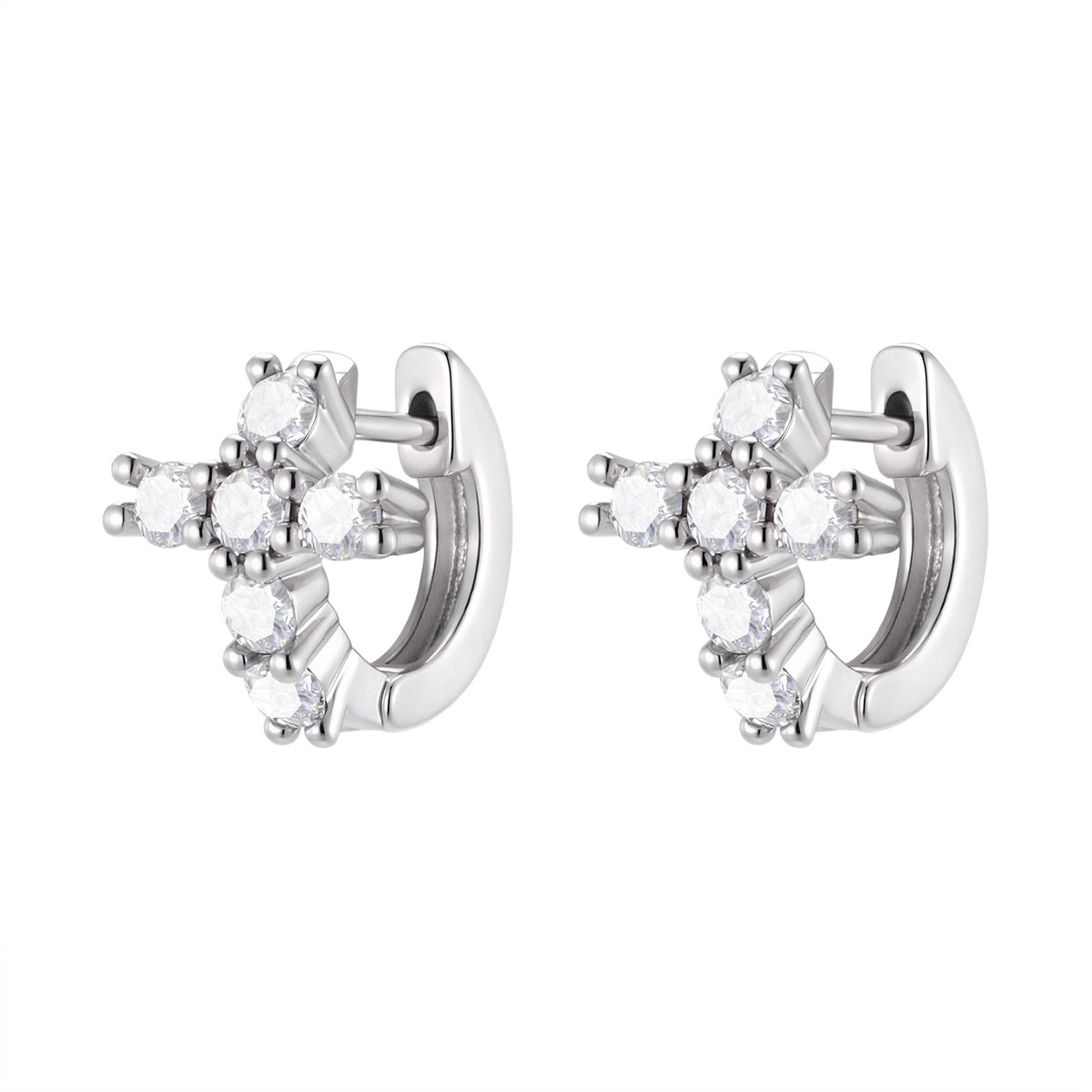 Zircon Cross Single Earring