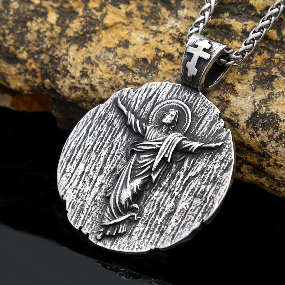 Personalized Punk Retro Men's Titanium Steel Pendant Necklace