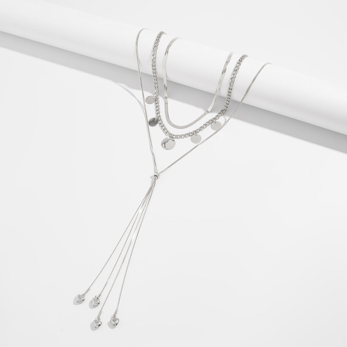 Planderful Vienna Verve Necklace – Simple Love-Shaped Design with Fringed Details