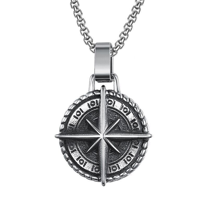 Planderful Personalized Navigator Compass Men Necklace