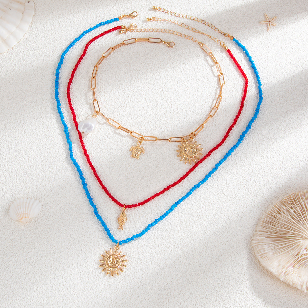 Planderful Vienna Verve Necklace – Coastal Inspired Multi-Layer Design