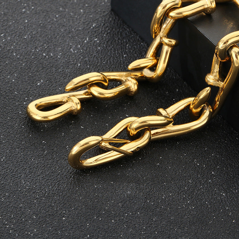 Planderful Everyday Genie Men Gold Plated Rivet Bracelet