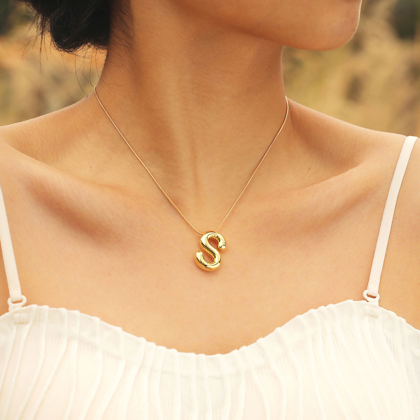 Fashion Round Snake Chain Necklace Women's Gold Jewelry Wholesale