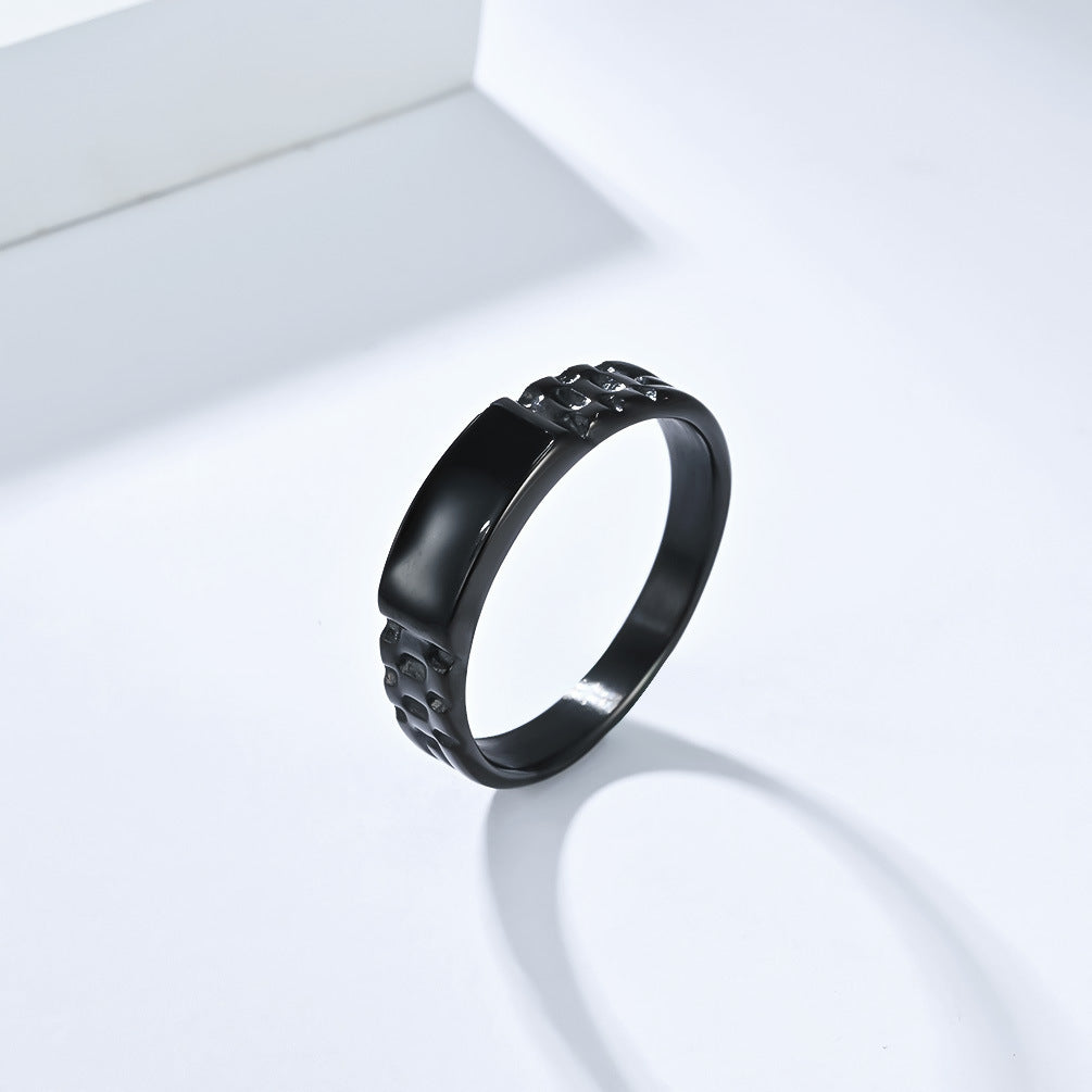 Planderful Everyday Genie Niche Ring Mens Luxury Steel Band Exquisite Cold Style Gender Free Jewelry