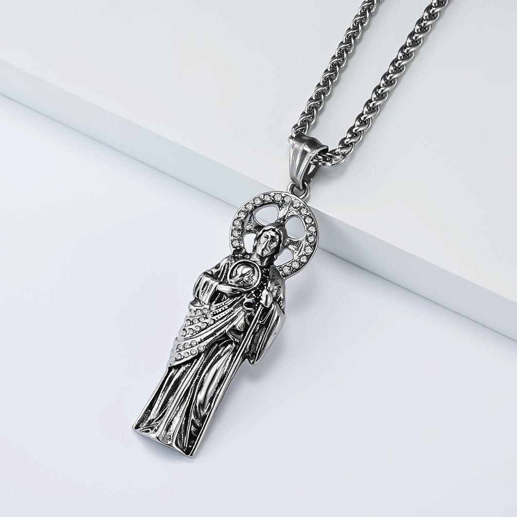 St Jude Pendant Necklace For Unisex Wear Classic Retro Protection Symbol By Planderful Everyday Genie
