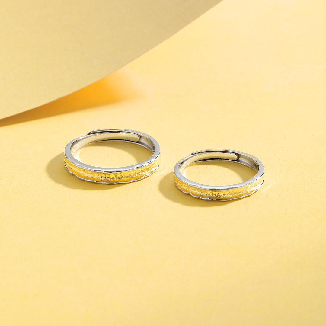 Planderful Everyday Genie Lava Couple Ring 925 Sterling Silver Ring for Men and Women – Elegant Light Luxury Valentine’s Day Gift