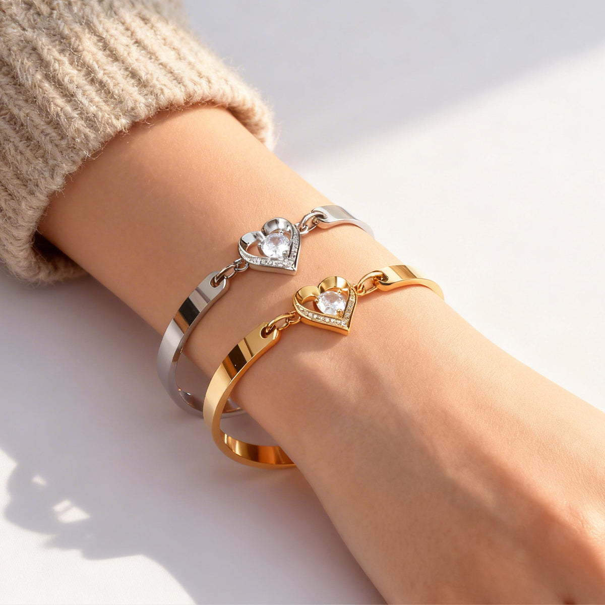 Heart Adjustable Copper Bracelet