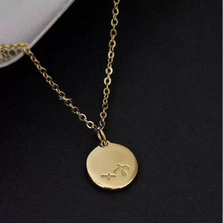 Planderful Bird Pendant Necklace Titanium Steel