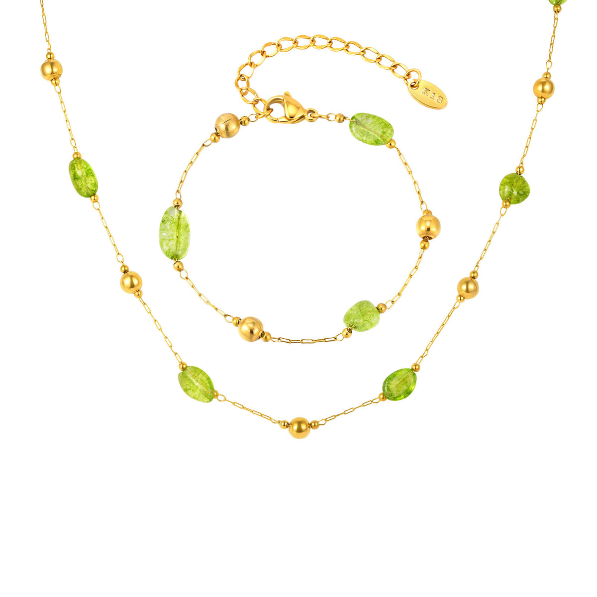 Natural Stone Stainless Steel Bracelet