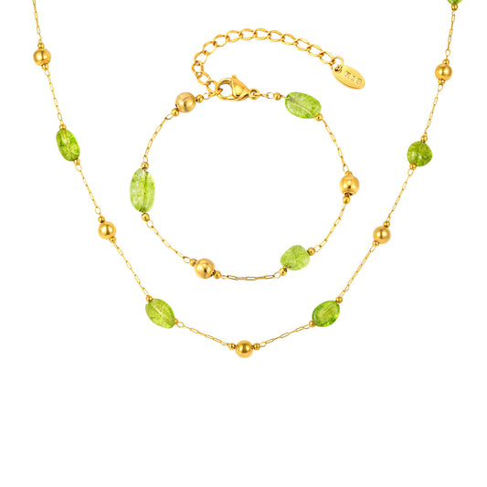 Natural Stone Stainless Steel Bracelet