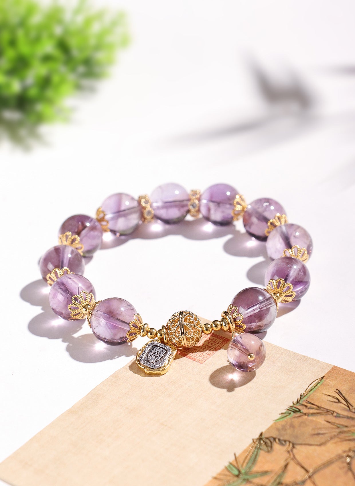 Planderful Fortune's Favor Bracelet – Elegant Amethyst and Crystal Design