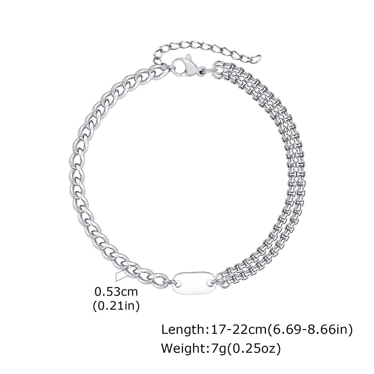 Black Stainless Steel Bracelet for Men