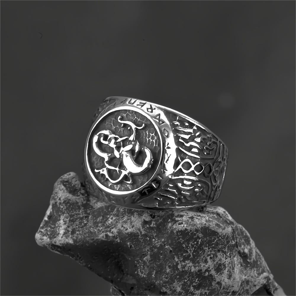 European And American Jewelry Rusted Steel Ring For Men